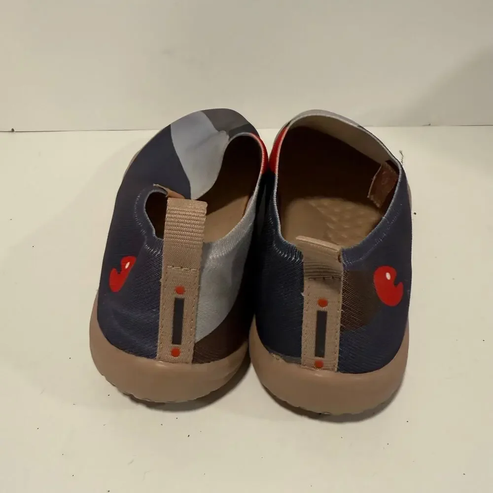 UIN Artistic Loafers Slip On‎ Knit Upper Comfort Blue Green 10.5